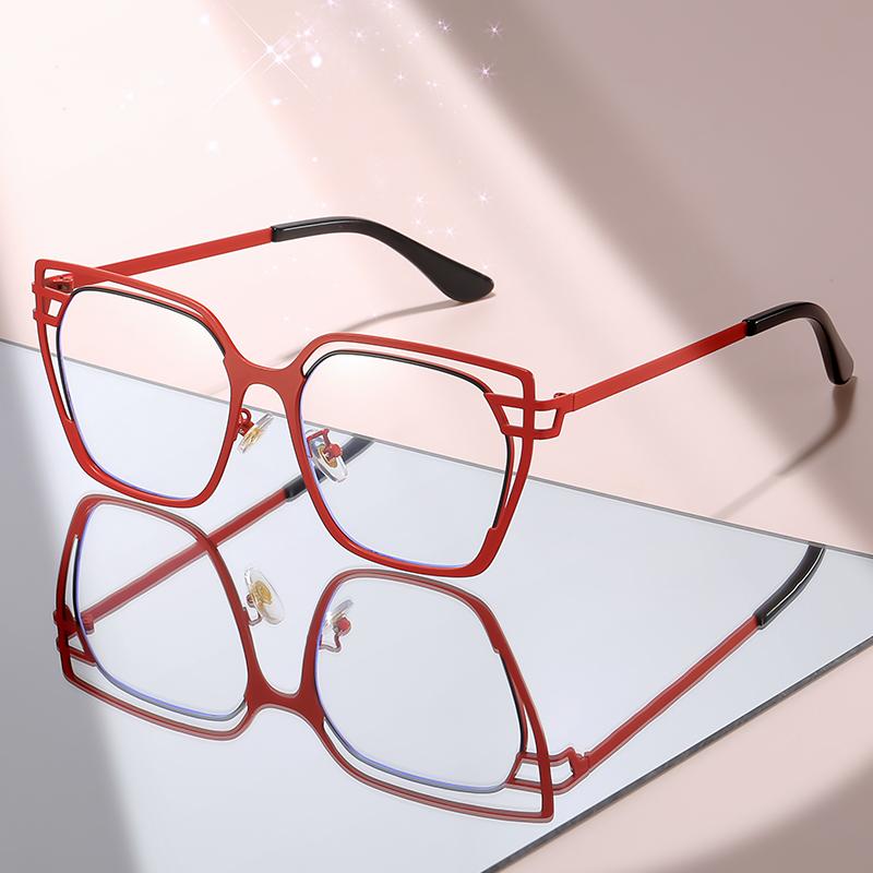 Modern Geometric Clear Lens Glasses - Purple Metal Frame with Pink Temple Tips, Stylish Eyewear for Everyday Fashion красный
Modern Geometric Clear Lens Glasses - Purple Metal Frame with Pink Temple Tips, Stylish Eyewear for Everyday Fashion красный