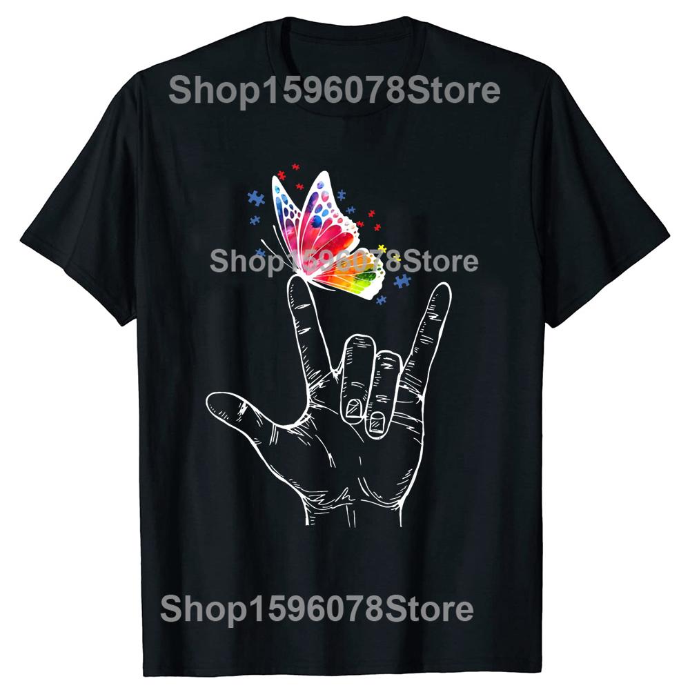 I Love You Hand Sign Language Butterfly Autism Awareness Tshirt Retro Oneck Tshirt Women Clothing Tees Fashion Unisex T Shirt 4XL
I Love You Hand Sign Language Butterfly Autism Awareness Tshirt Retro Oneck Tshirt Women Clothing Tees Fashion Unisex T Shirt 4XL