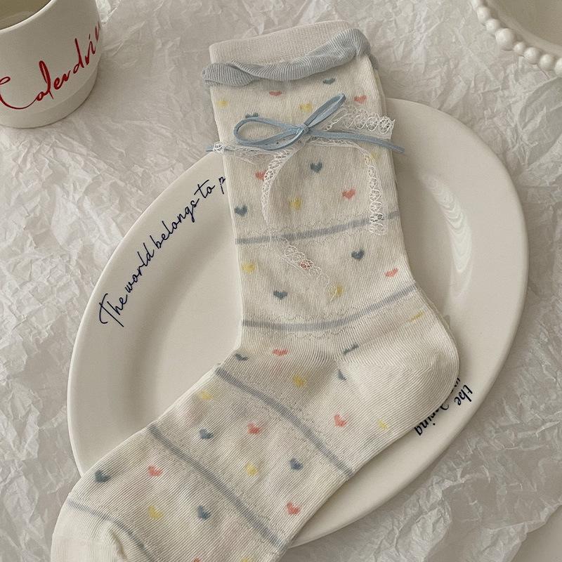 Blue-Gray Sweet Lolita Mid-Calf Socks with Lace, Ribbons & Ruffles for Women, Spring Style One Size білий
Blue-Gray Sweet Lolita Mid-Calf Socks with Lace, Ribbons & Ruffles for Women, Spring Style One Size білий