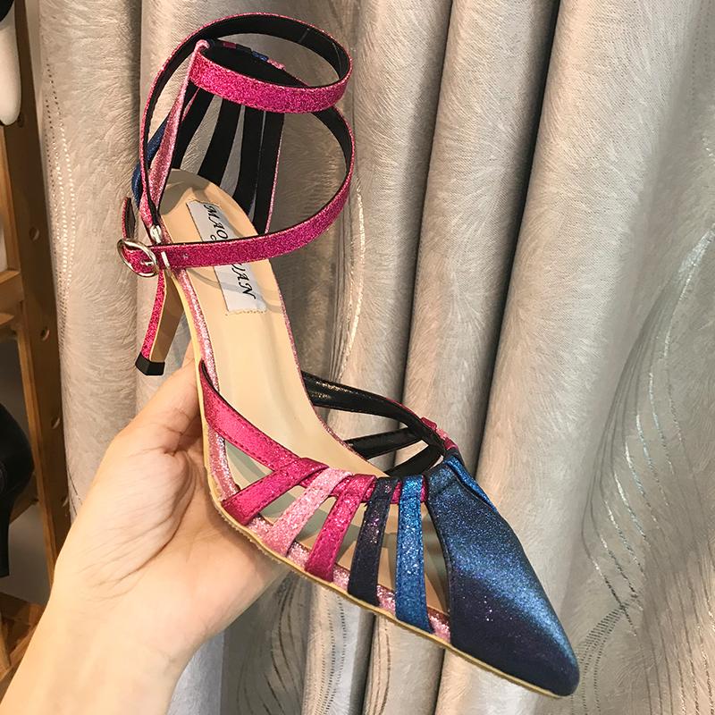 Mixed -Colors Pointed Toe Sandals Women Buckle Strap High Heels Wedding Shoes Women Fashion Party Thin Heels Sapatos Femininos
Mixed -Colors Pointed Toe Sandals Women Buckle Strap High Heels Wedding Shoes Women Fashion Party Thin Heels Sapatos Femininos