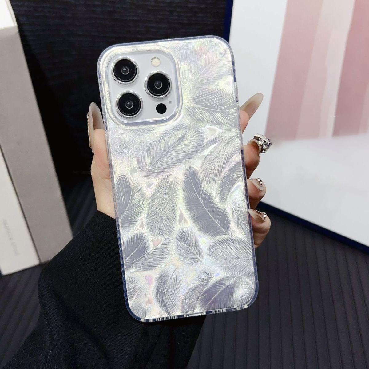 Ins Style All Inclusive Laser Feather for Apple 15 Phone Case Cooling PC for 16promax for Apple Case 13 For iPhone11
Ins Style All Inclusive Laser Feather for Apple 15 Phone Case Cooling PC for 16promax for Apple Case 13 For iPhone11