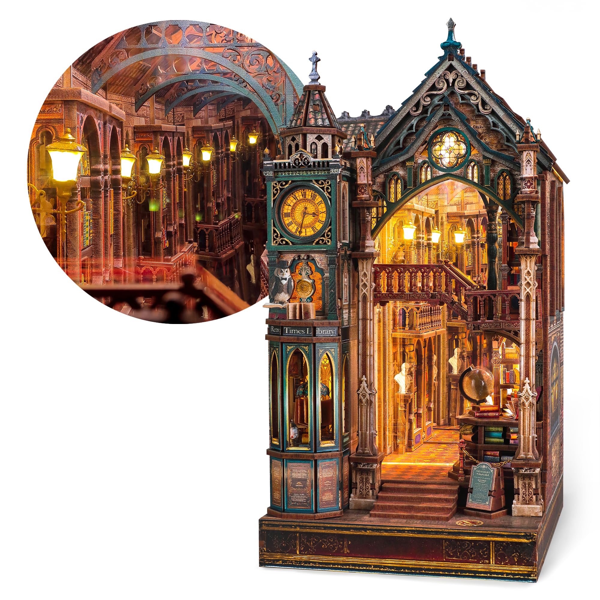 FUNPOLA Wooden Puzzle 3D Puzzle Whispering Pages Magic Library Infinite Mirror Book Nook Kit Relaxation DIY Miniature Dollhouse with LED Lights
FUNPOLA Wooden Puzzle 3D Puzzle Whispering Pages Magic Library Infinite Mirror Book Nook Kit Relaxation DIY Miniature Dollhouse with LED Lights