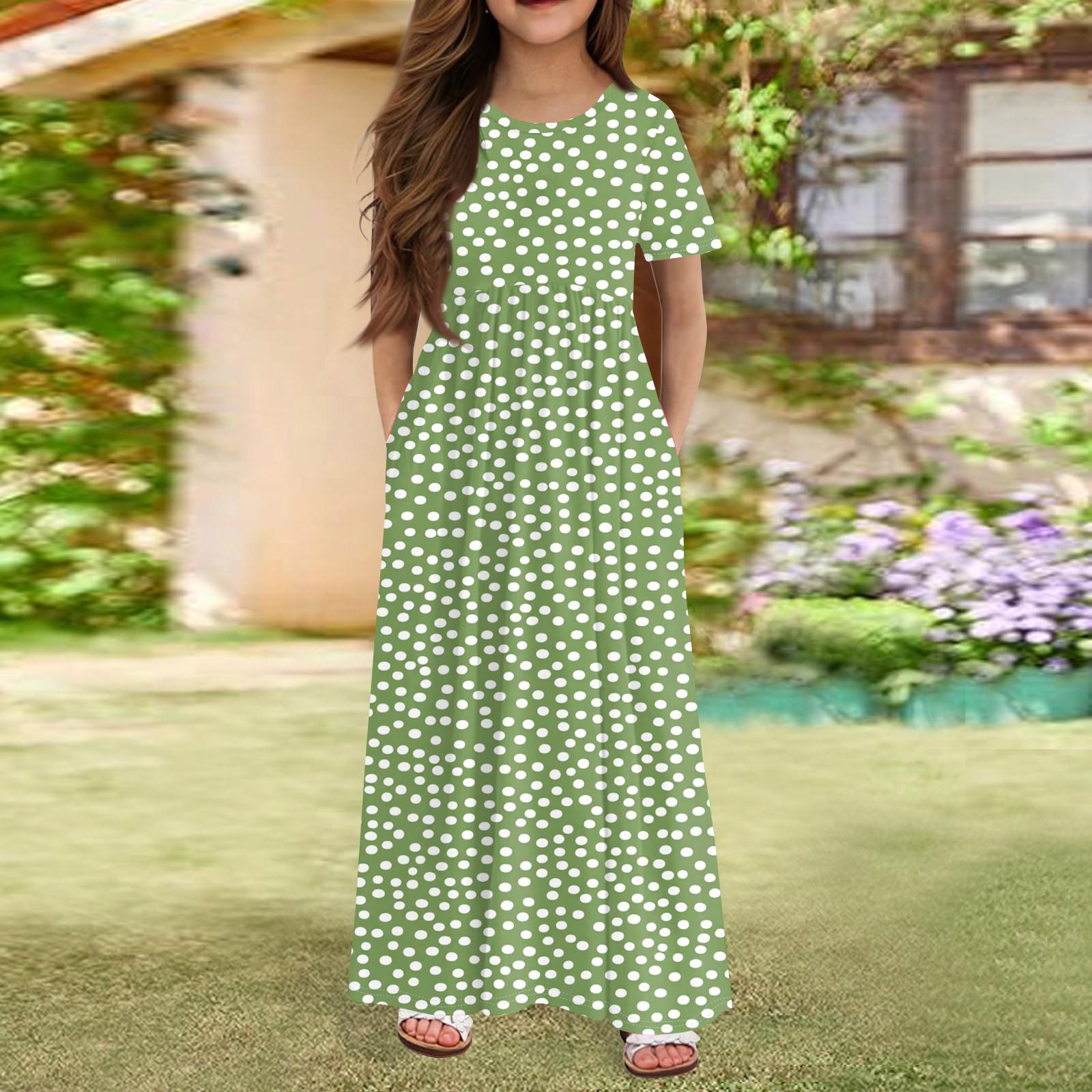 Girls Long Summer Dress - Short Sleeve Pocket Maxi Dress For 4-14Y 150
Girls Long Summer Dress - Short Sleeve Pocket Maxi Dress For 4-14Y 150