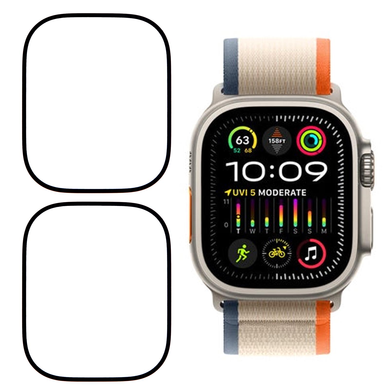 2Pcs/Pack For Apple Watch Ultra 2 49mm Watch Screen Protector HD Clear PMMA Film (Black Edge) A
2Pcs/Pack For Apple Watch Ultra 2 49mm Watch Screen Protector HD Clear PMMA Film (Black Edge) A