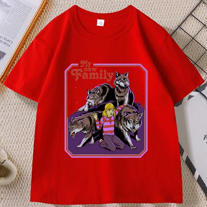 My New Family Wolf Tshirt Unisex Women Vintage Cotton Short Sleeve T Shirt Funny T Shirts Comfortable Round Neck Graphic Tees S
My New Family Wolf Tshirt Unisex Women Vintage Cotton Short Sleeve T Shirt Funny T Shirts Comfortable Round Neck Graphic Tees S