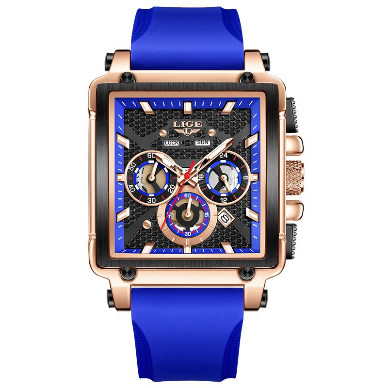 New Black Silicone Waterproof Watches Men Classic Business Sports Date Men s Quartz Wristwatch fashion Square Watch For Men синій
New Black Silicone Waterproof Watches Men Classic Business Sports Date Men s Quartz Wristwatch fashion Square Watch For Men синій