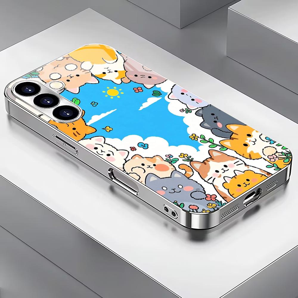 Kawaii animal silver plated glass phone case suitable for Samsung GalaxyS26 S25 S24 S22 S21 S20FE/Ultra/Plus anti fall backcover GalaxyS25
Kawaii animal silver plated glass phone case suitable for Samsung GalaxyS26 S25 S24 S22 S21 S20FE/Ultra/Plus anti fall backcover GalaxyS25