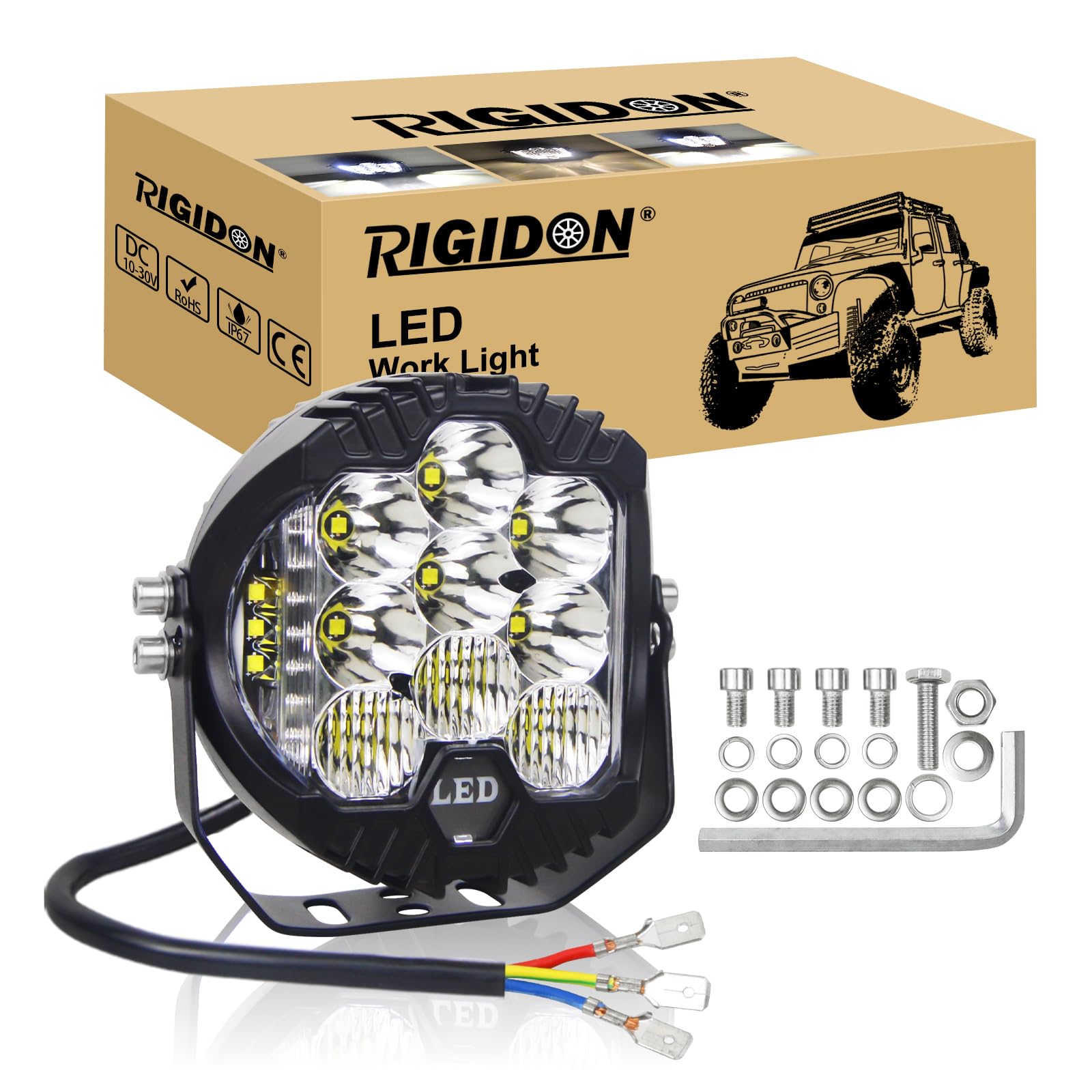 RIGIDON 1pc 7 75W Work Light Flashing Lamp LED Bar Light Car LED Narrow Angle Wide Angle 3-Sided Illumination Spotlight for 12V/24V (White)
RIGIDON 1pc 7 75W Work Light Flashing Lamp LED Bar Light Car LED Narrow Angle Wide Angle 3-Sided Illumination Spotlight for 12V/24V (White)