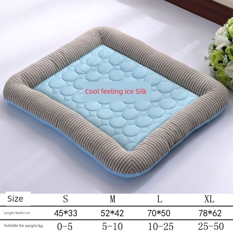 Teddy Summer Pet Supplies Small Dog Dog Mat S-small Ice Silk Blue(Striped pad)
Teddy Summer Pet Supplies Small Dog Dog Mat S-small Ice Silk Blue(Striped pad)