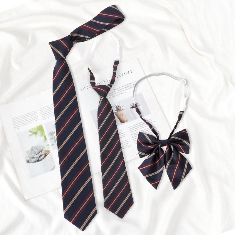 Red Maroon and Gold Striped No-Tie Lazy Tie for Students, Japanese Academy Style, Unisex, Hand-Tied, Short Tie in Blue
Red Maroon and Gold Striped No-Tie Lazy Tie for Students, Japanese Academy Style, Unisex, Hand-Tied, Short Tie in Blue