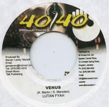 7inch Record LUTAN FYAH - Venus NONE 40/40 Productio Jamaica Reggae, Ska & Dub Used
7inch Record LUTAN FYAH - Venus NONE 40/40 Productio Jamaica Reggae, Ska & Dub Used