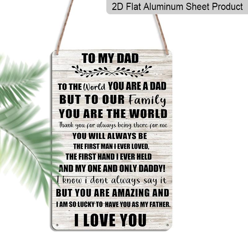 2D Flat 1pc To My Dad I Love You Metal Sign 7.87x11.81inch - Aluminum Heartwarming Father s Day Decor for Home, Bedroom, Man Cave - Durable 20*30cm
2D Flat 1pc To My Dad I Love You Metal Sign 7.87x11.81inch - Aluminum Heartwarming Father s Day Decor for Home, Bedroom, Man Cave - Durable 20*30cm