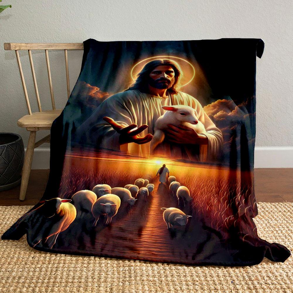 Jesus and Lamb Print Blanket Printed Blanket for Living Room Bed Couch lunch break Soft Cozy Blanket for Friend s festival Gift 80cm x 120cm
Jesus and Lamb Print Blanket Printed Blanket for Living Room Bed Couch lunch break Soft Cozy Blanket for Friend s festival Gift 80cm x 120cm