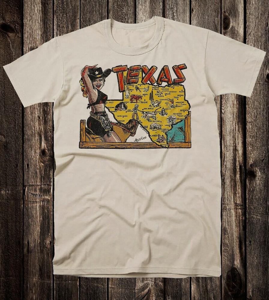 Retro Travel Tee T Shirt Souvenir Texas State Pinup Cowgirl Western 2XL
Retro Travel Tee T Shirt Souvenir Texas State Pinup Cowgirl Western 2XL