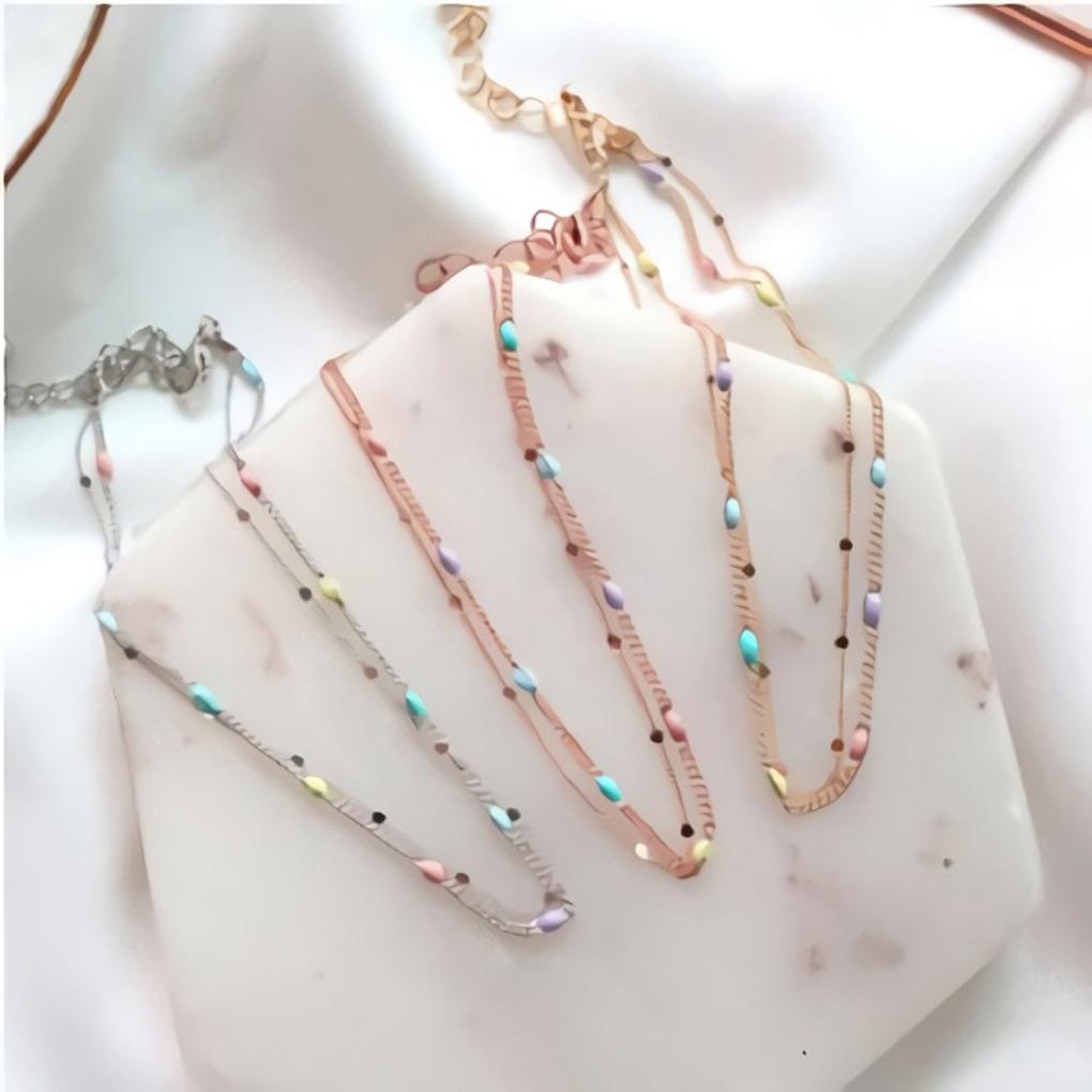 Simple ball chain daily bracelet anklet pastel color ball ball gold bracelet
Simple ball chain daily bracelet anklet pastel color ball ball gold bracelet