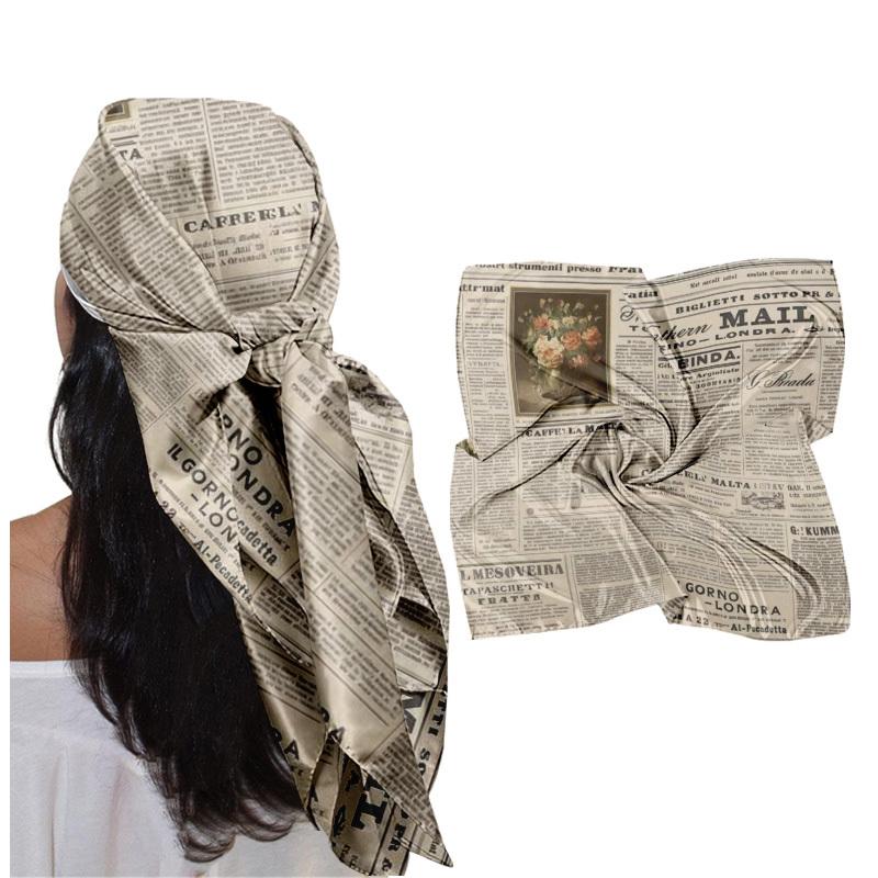 A Square Scarf That Is Soft Stylish And Beautifully Designed with a Vintage Newspaper Print. It Is Skin-Friendly And Breathable 91 x 91 cm
A Square Scarf That Is Soft Stylish And Beautifully Designed with a Vintage Newspaper Print. It Is Skin-Friendly And Breathable 91 x 91 cm