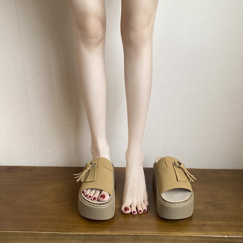 9cm thick-soled women s new lazy half slippers, outer wear heightened small size soft bottom apricot 38 малиновий
9cm thick-soled women s new lazy half slippers, outer wear heightened small size soft bottom apricot 38 малиновий