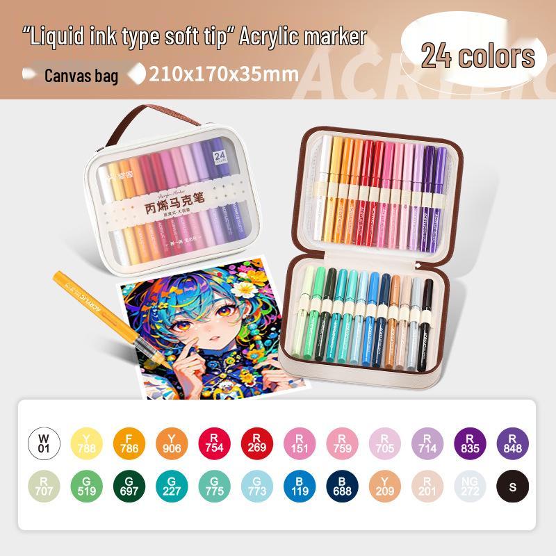 Набор детских художественных ручек-кистей Grasp Master Direct-Liquid Acrylic с мягким наконечником - Непротекающие, штабелируемые цветные ручки
Набор детских художественных ручек-кистей Grasp Master Direct-Liquid Acrylic с мягким наконечником - Непротекающие, штабелируемые цветные ручки