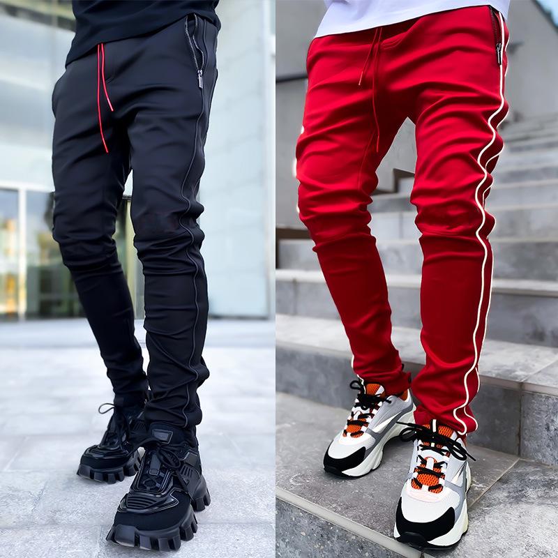 Men s Casual Korean-Style Reflective Pants - Loose Fit, Straight Leg, Zipper Drawstring, Ankle Cuffs, for Autumn and Spring XXL
Men s Casual Korean-Style Reflective Pants - Loose Fit, Straight Leg, Zipper Drawstring, Ankle Cuffs, for Autumn and Spring XXL