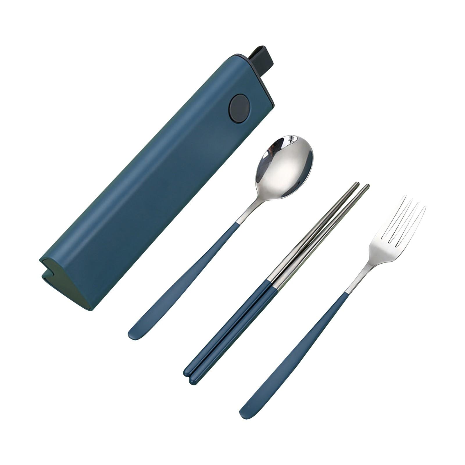 Pull-out 304 Stainless Steel Portable Cutlery Set Student Outdoor Gift Fork Spoon Chopsticks Set One Size синий
Pull-out 304 Stainless Steel Portable Cutlery Set Student Outdoor Gift Fork Spoon Chopsticks Set One Size синий