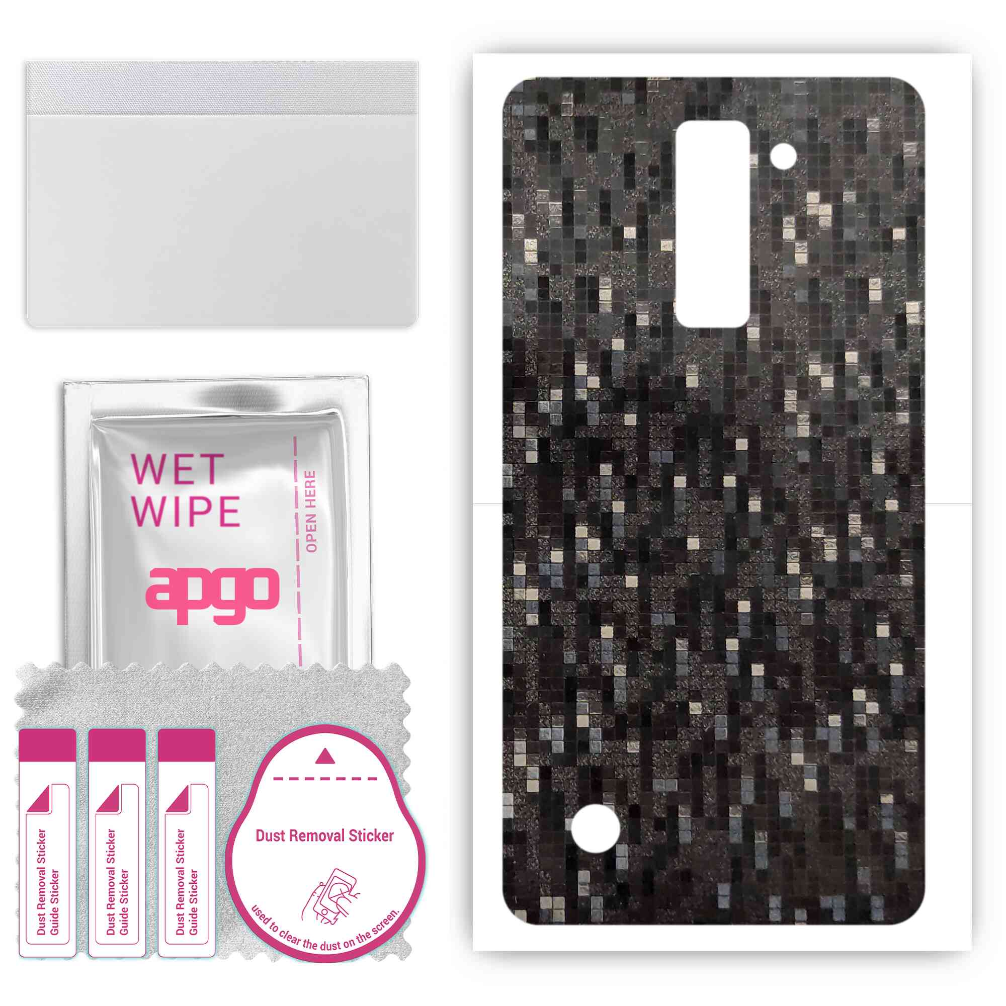apgo Protective Skin Sticker for the back compatible with LG Stylus 2 Plus, Wrap Film, Foil, Vinyl - Pattern Carbon Black Pixel
apgo Protective Skin Sticker for the back compatible with LG Stylus 2 Plus, Wrap Film, Foil, Vinyl - Pattern Carbon Black Pixel