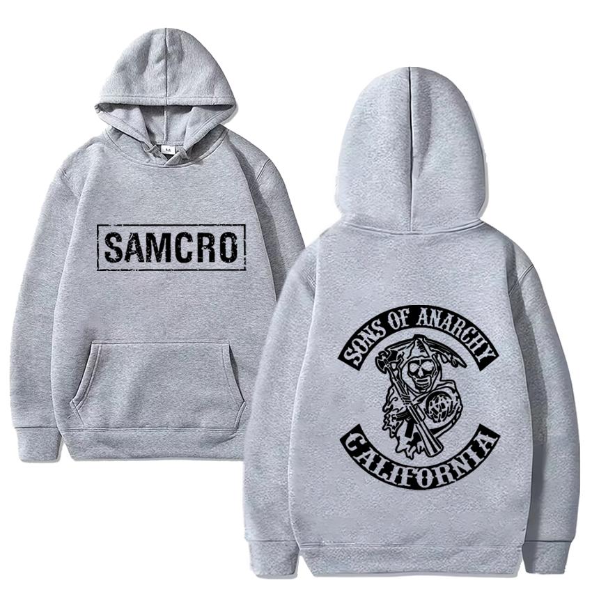 Горячая распродажа Худи Сыны Хаоса SAMCRO с двусторонней печатью Мужские Женские хип-хоп винтажный стритвир Унисекс Флис Длинный рукав Топы S
Горячая распродажа Худи Сыны Хаоса SAMCRO с двусторонней печатью Мужские Женские хип-хоп винтажный стритвир Унисекс Флис Длинный рукав Топы S