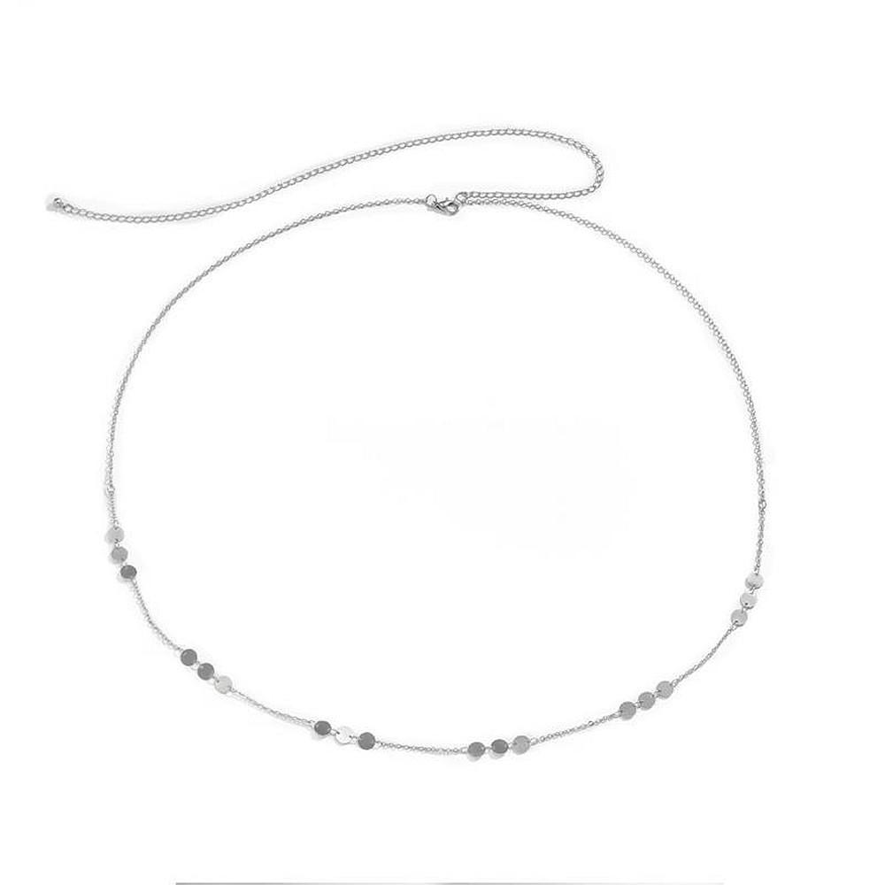 Fashion geometric cool style metal trendy accessories, women s casual sexy sequined waist chain срібний
Fashion geometric cool style metal trendy accessories, women s casual sexy sequined waist chain срібний