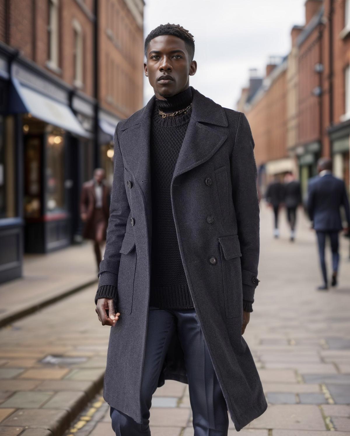 Men s British Style Woolen Double-Breasted Mid-Length Coat - Autumn/Winter Collection M сірий колір
Men s British Style Woolen Double-Breasted Mid-Length Coat - Autumn/Winter Collection M сірий колір