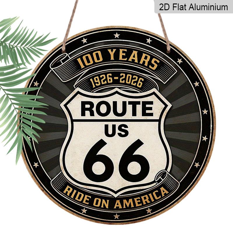 2D Flat - 1pc 2D Flat 7.87*7.87 Inch Round Vintage Aluminum Sign | French Language Route US 66 Decorative Plaque, Vintage Route 66 100th 1pc
2D Flat - 1pc 2D Flat 7.87*7.87 Inch Round Vintage Aluminum Sign | French Language Route US 66 Decorative Plaque, Vintage Route 66 100th 1pc