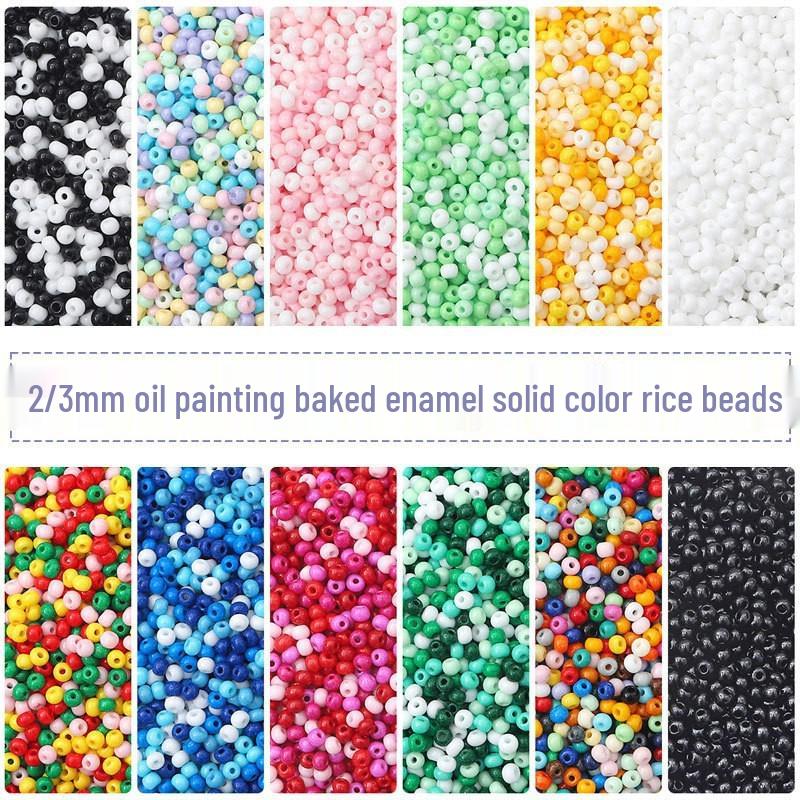 High-Quality 2/3mm Solid Color Baked Glass Seed Beads for DIY Jewelry Making 3mm, Hole 0.8mm, 10g/pack, ~220 beads
High-Quality 2/3mm Solid Color Baked Glass Seed Beads for DIY Jewelry Making 3mm, Hole 0.8mm, 10g/pack, ~220 beads