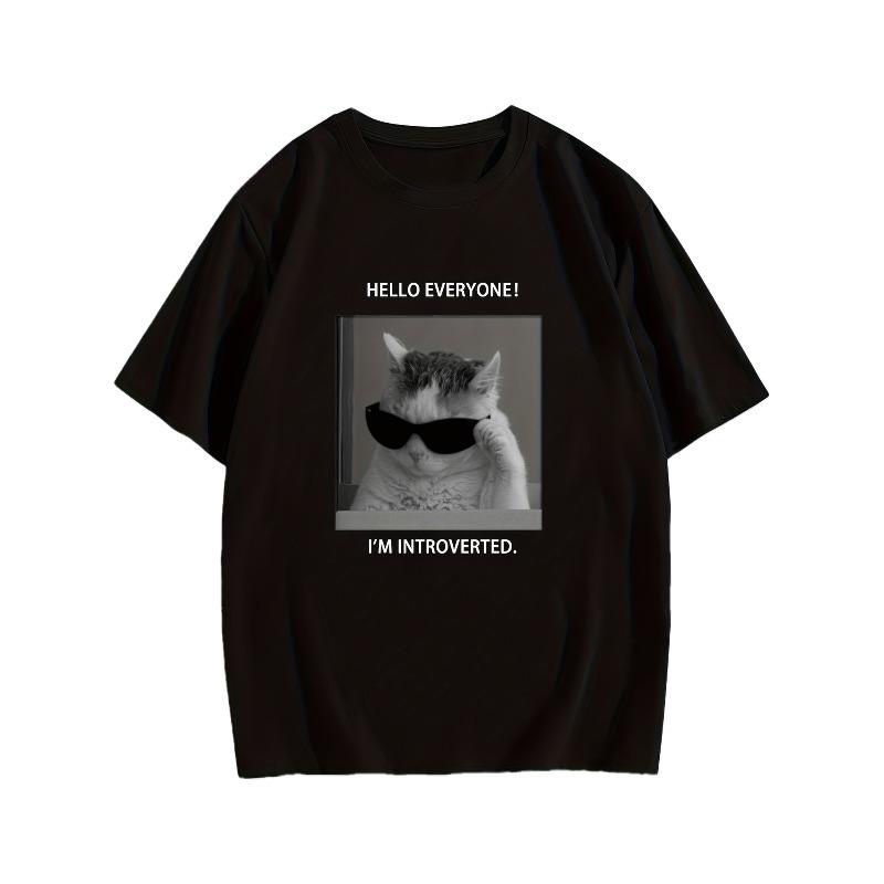 Men s Casual Cat Graphic T-Shirt - Hello Everyone! I m Introverted Funny Print,Breathable,Crew Neck,Short Sleeve for Summer Outings and Street Style 4XL чорний
Men s Casual Cat Graphic T-Shirt - Hello Everyone! I m Introverted Funny Print,Breathable,Crew Neck,Short Sleeve for Summer Outings and Street Style 4XL чорний