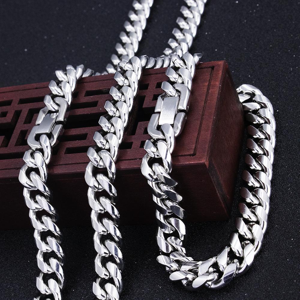 12MM Wide 316L Stainless Steel Cuban Link Chain Necklace Bracelet for Men Thick Punk Hip Hop Accessories Male 40CM
12MM Wide 316L Stainless Steel Cuban Link Chain Necklace Bracelet for Men Thick Punk Hip Hop Accessories Male 40CM