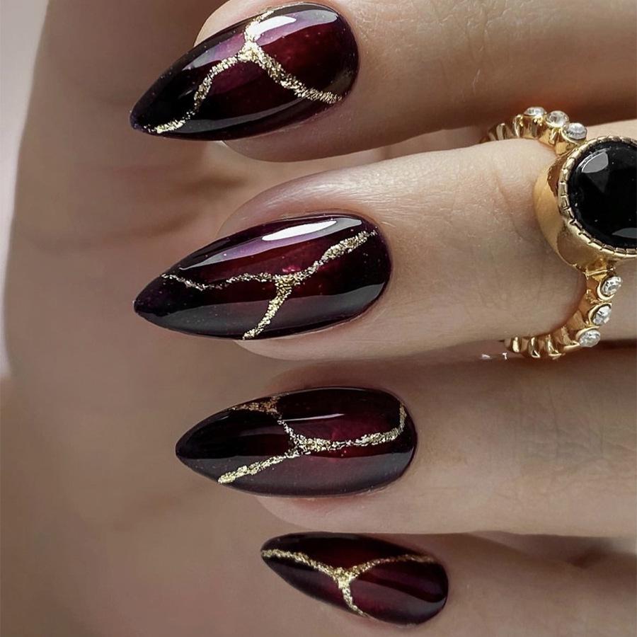 Almond-Style Gradient Glitter False Nails - European & American Design, Finished Gold Powder Whitening Nail Art
Almond-Style Gradient Glitter False Nails - European & American Design, Finished Gold Powder Whitening Nail Art