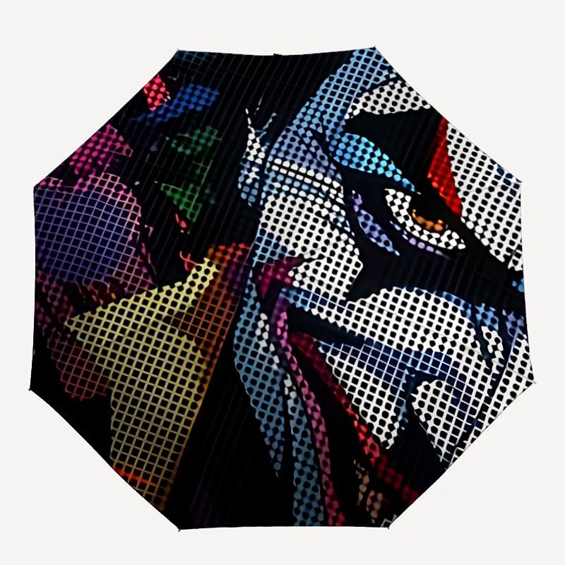 1pc Joker Clown Automatic Folding Umbrella - Compact 8-Rib Design, Durable Plastic & Iron, Lightweight for Outdoor Daily Use21188
1pc Joker Clown Automatic Folding Umbrella - Compact 8-Rib Design, Durable Plastic & Iron, Lightweight for Outdoor Daily Use21188