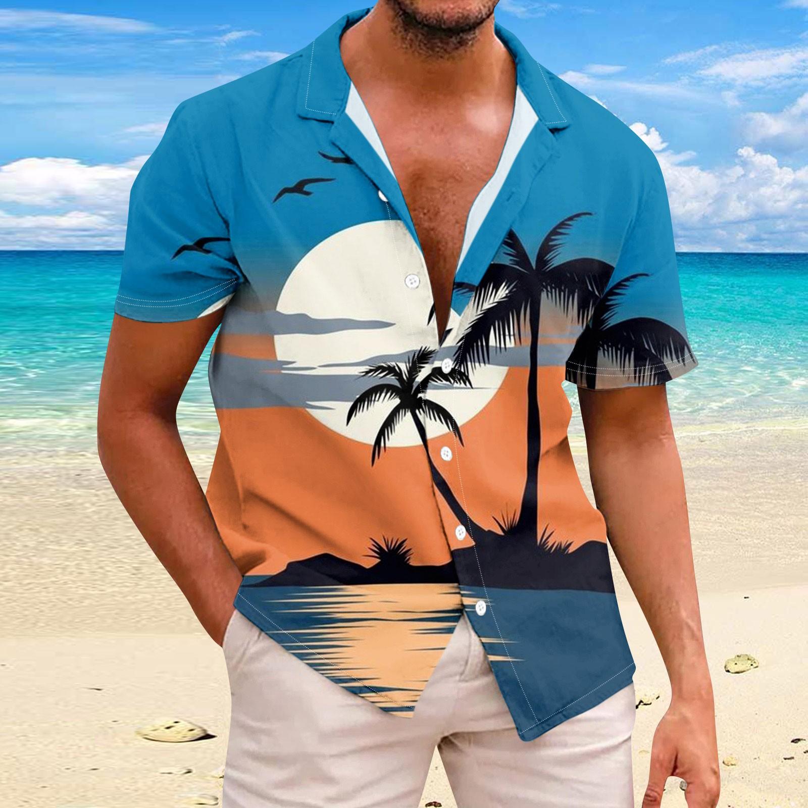 Гавайская рубашка для мужчин, повседневная модная летняя футболка с коротким рукавом и пуговицами, топ с принтом L синий
Гавайская рубашка для мужчин, повседневная модная летняя футболка с коротким рукавом и пуговицами, топ с принтом L синий