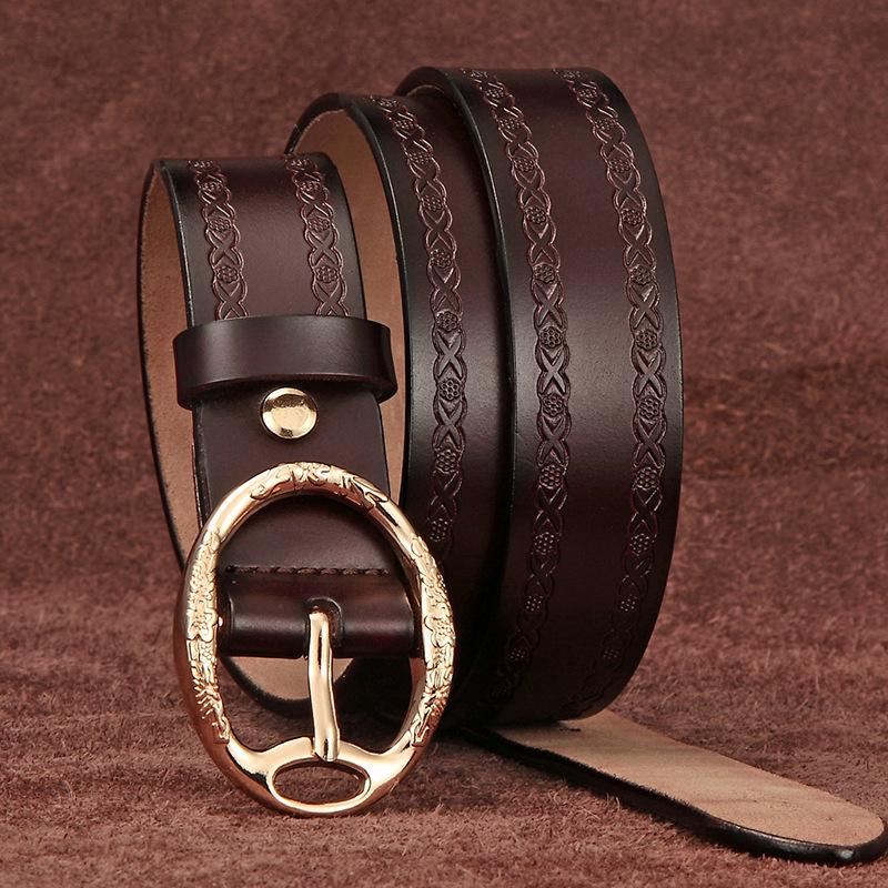 Women S Leather Belt Antique Belt Cowhide Carved Simple Fine Belt 115cm темно-коричневого кольору
Women S Leather Belt Antique Belt Cowhide Carved Simple Fine Belt 115cm темно-коричневого кольору