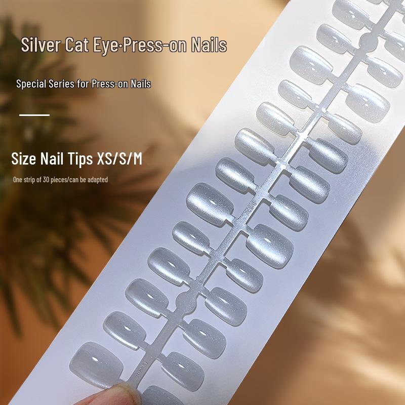 2024 New Year Silver Cat Eye Press-On Nails: White Moonlight Shade, Size-Specific, Skin-Brightening Design.
2024 New Year Silver Cat Eye Press-On Nails: White Moonlight Shade, Size-Specific, Skin-Brightening Design.