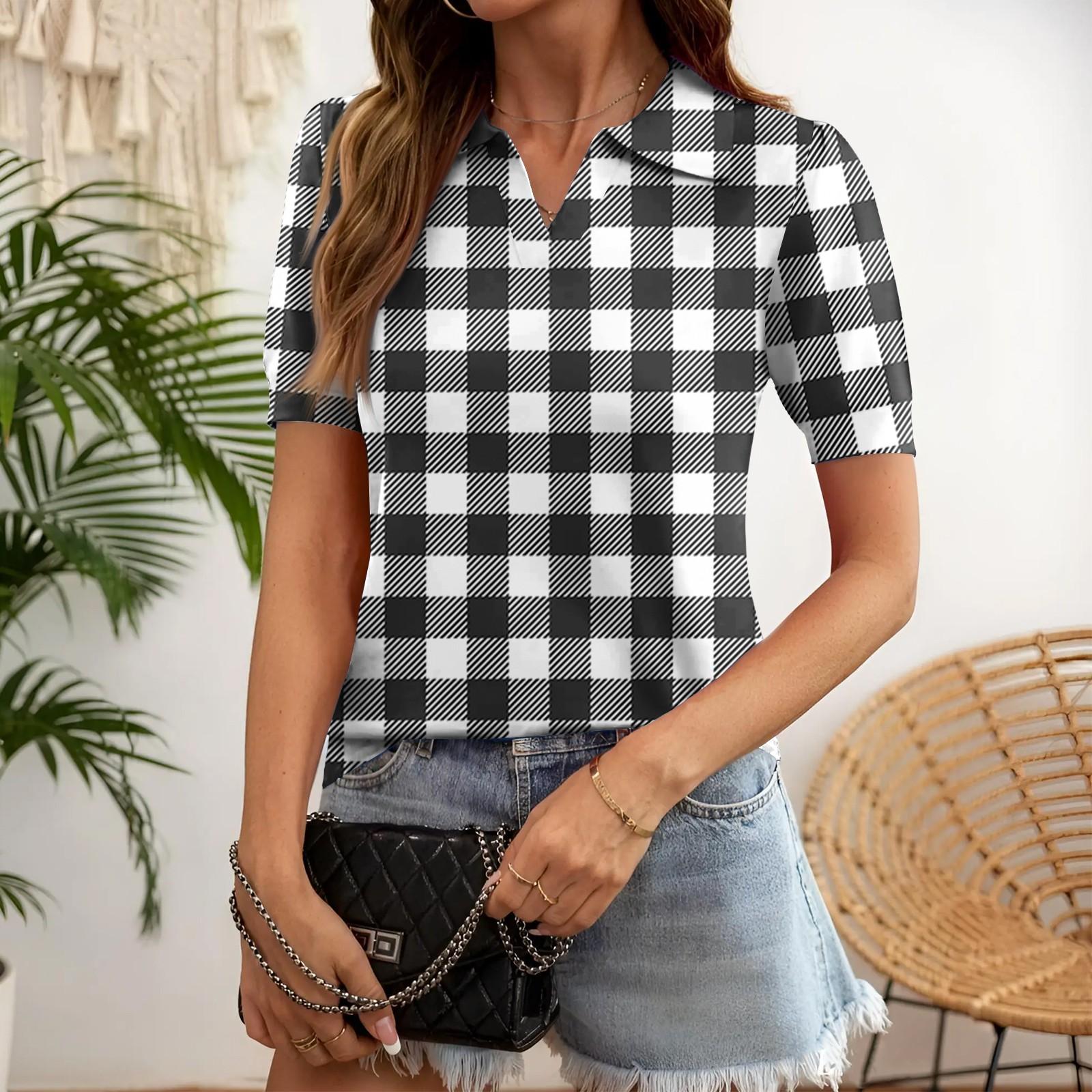 Women Plaid Print V Neck Short Sleeve Casual Shirt Top with Relaxed Fit and Soft Fabric for Everyday Wear XXL
Women Plaid Print V Neck Short Sleeve Casual Shirt Top with Relaxed Fit and Soft Fabric for Everyday Wear XXL