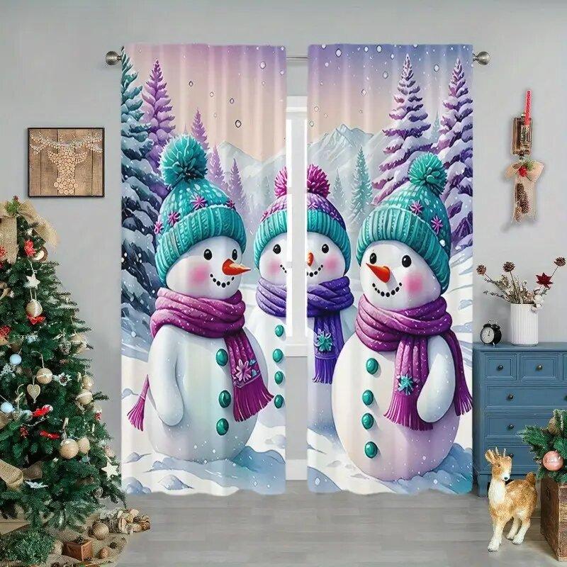 Christmas Snow Scene Cute Snowman Pattern Printed Curtains Pole Bag Home Decoration Room Set Of 2 Made Polyester W100*H70(CM)-Rod Pocket&1PCS
Christmas Snow Scene Cute Snowman Pattern Printed Curtains Pole Bag Home Decoration Room Set Of 2 Made Polyester W100*H70(CM)-Rod Pocket&1PCS