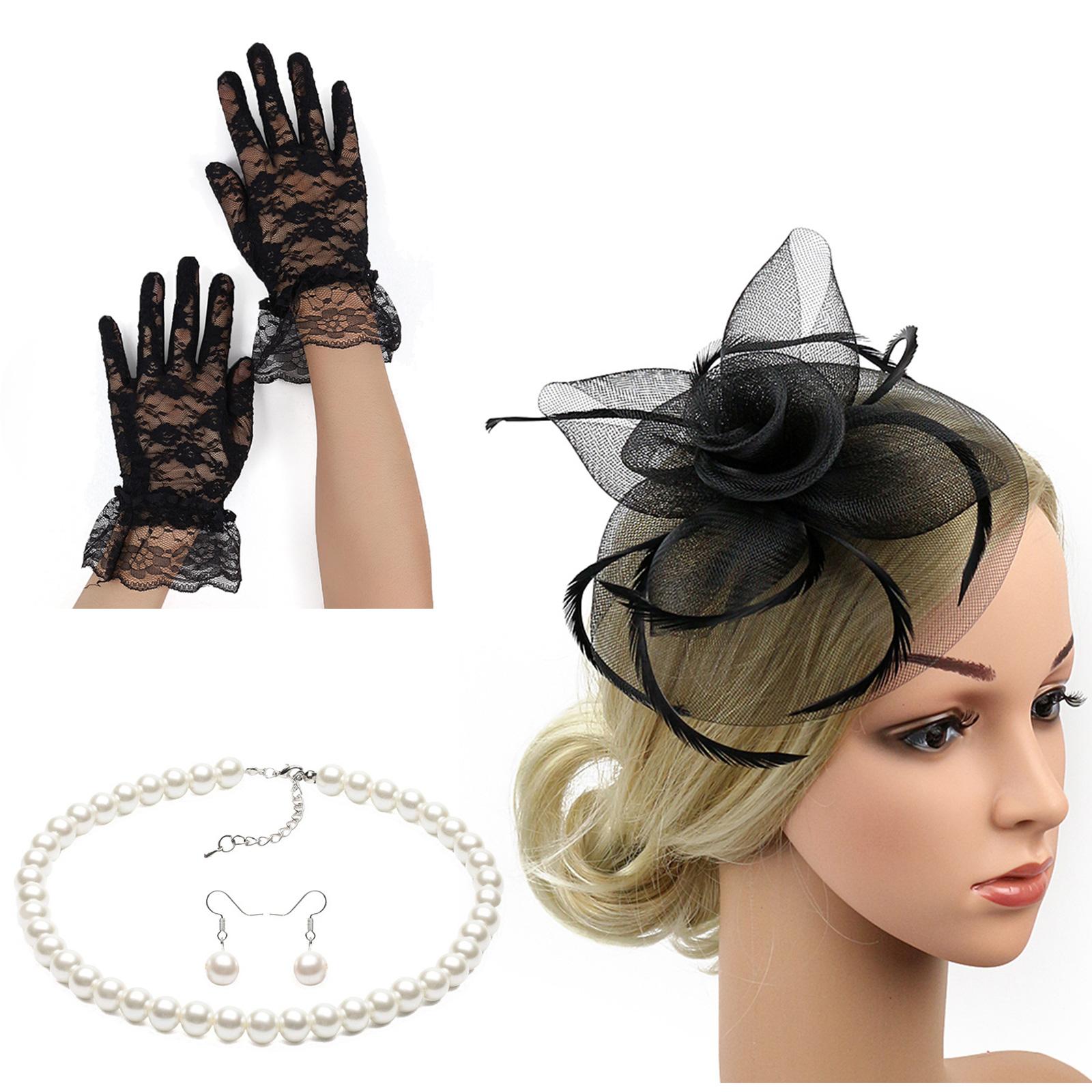 Stylish Headpiece Fascinator Hat for Women Teas Party Include Hats Lace Short Gloves Imitation Pearls Necklace Earrings чёрный
Stylish Headpiece Fascinator Hat for Women Teas Party Include Hats Lace Short Gloves Imitation Pearls Necklace Earrings чёрный