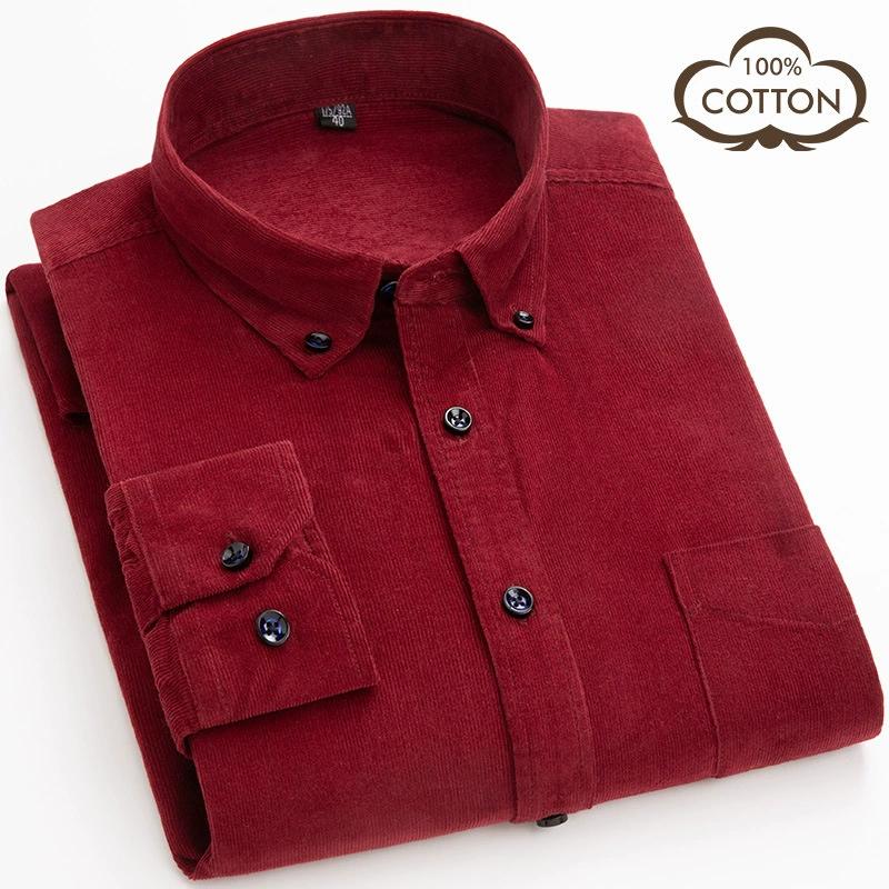 Spring Autumn Pure Cotton Corduroy Men s Shirts Fashionable Business Casual Comfortable Extra Size Solid Color Long-Sleeved Men Clothing 38
Spring Autumn Pure Cotton Corduroy Men s Shirts Fashionable Business Casual Comfortable Extra Size Solid Color Long-Sleeved Men Clothing 38