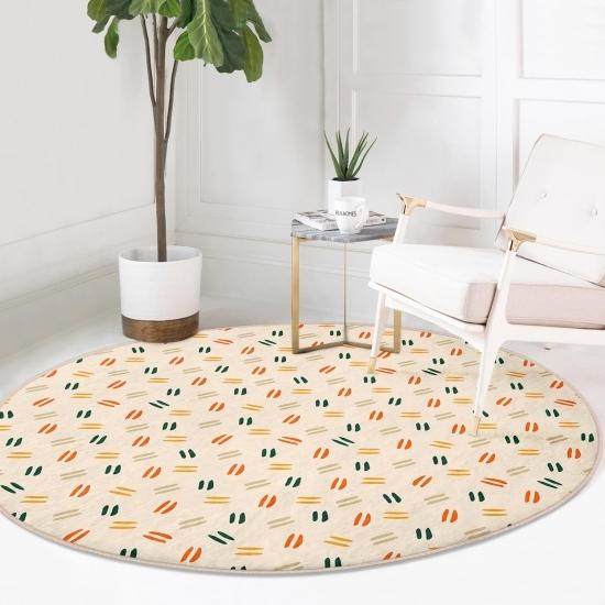 Digital Printed Modern Hallway and Hallway Round Carpet With Washable Non-Slip Base With Onedraw Drawing On Colored Floor Deymend
Digital Printed Modern Hallway and Hallway Round Carpet With Washable Non-Slip Base With Onedraw Drawing On Colored Floor Deymend
