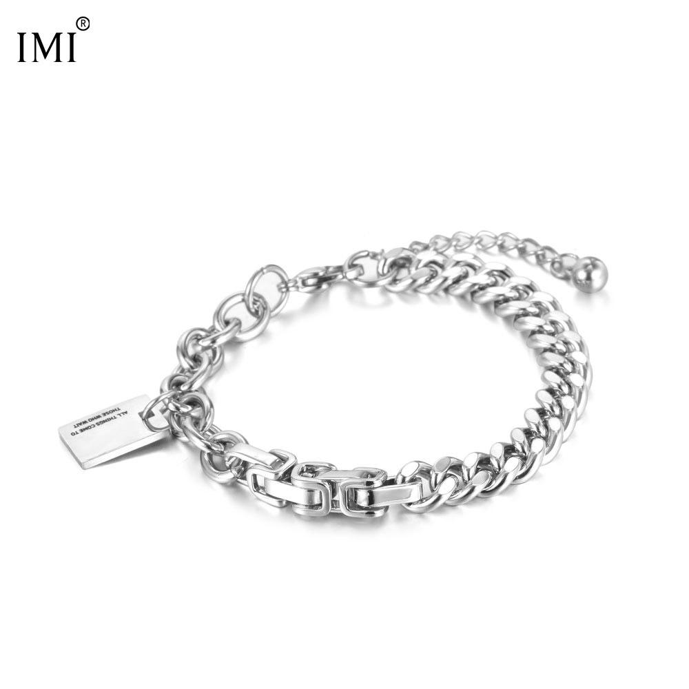 IMI Korean Style Titanium Steel Bracelet - Trendy Unisex Jewelry, Hip-Hop Retro Design (YL173) Bracelet length 17CM + 3CM extension chain
IMI Korean Style Titanium Steel Bracelet - Trendy Unisex Jewelry, Hip-Hop Retro Design (YL173) Bracelet length 17CM + 3CM extension chain