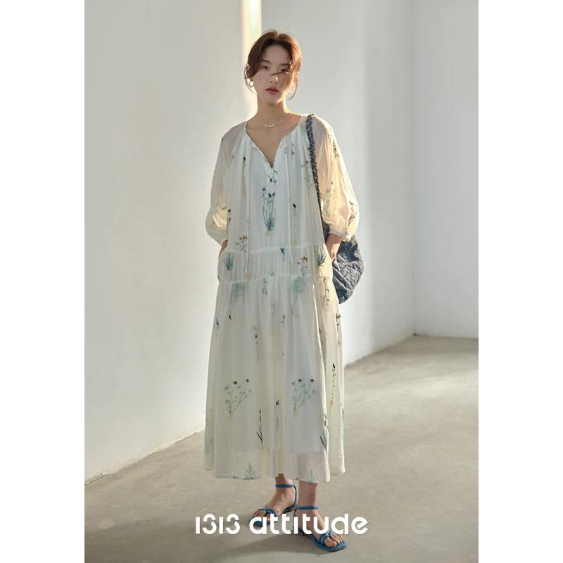 Romantic Embroidery~ Secret Garden Vacation Lace-up Long Dress Women s Summer Long Sleeve Loose Dress S
Romantic Embroidery~ Secret Garden Vacation Lace-up Long Dress Women s Summer Long Sleeve Loose Dress S