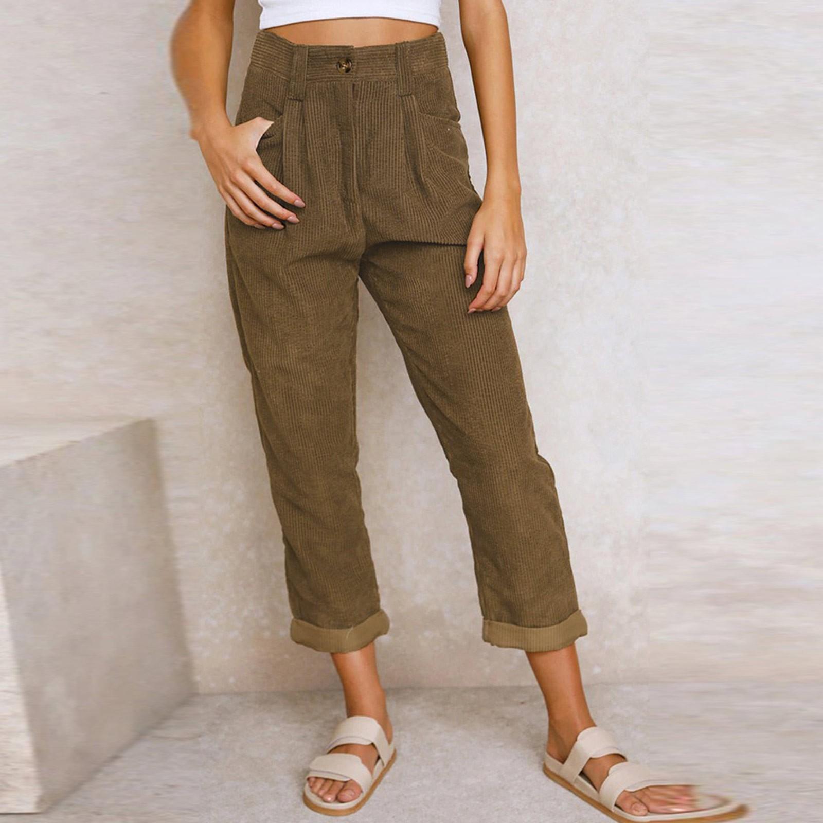Women s High Waist Casual Pants Color Corduroy Loose Straight Leg Trousers Women XXL коричневий
Women s High Waist Casual Pants Color Corduroy Loose Straight Leg Trousers Women XXL коричневий