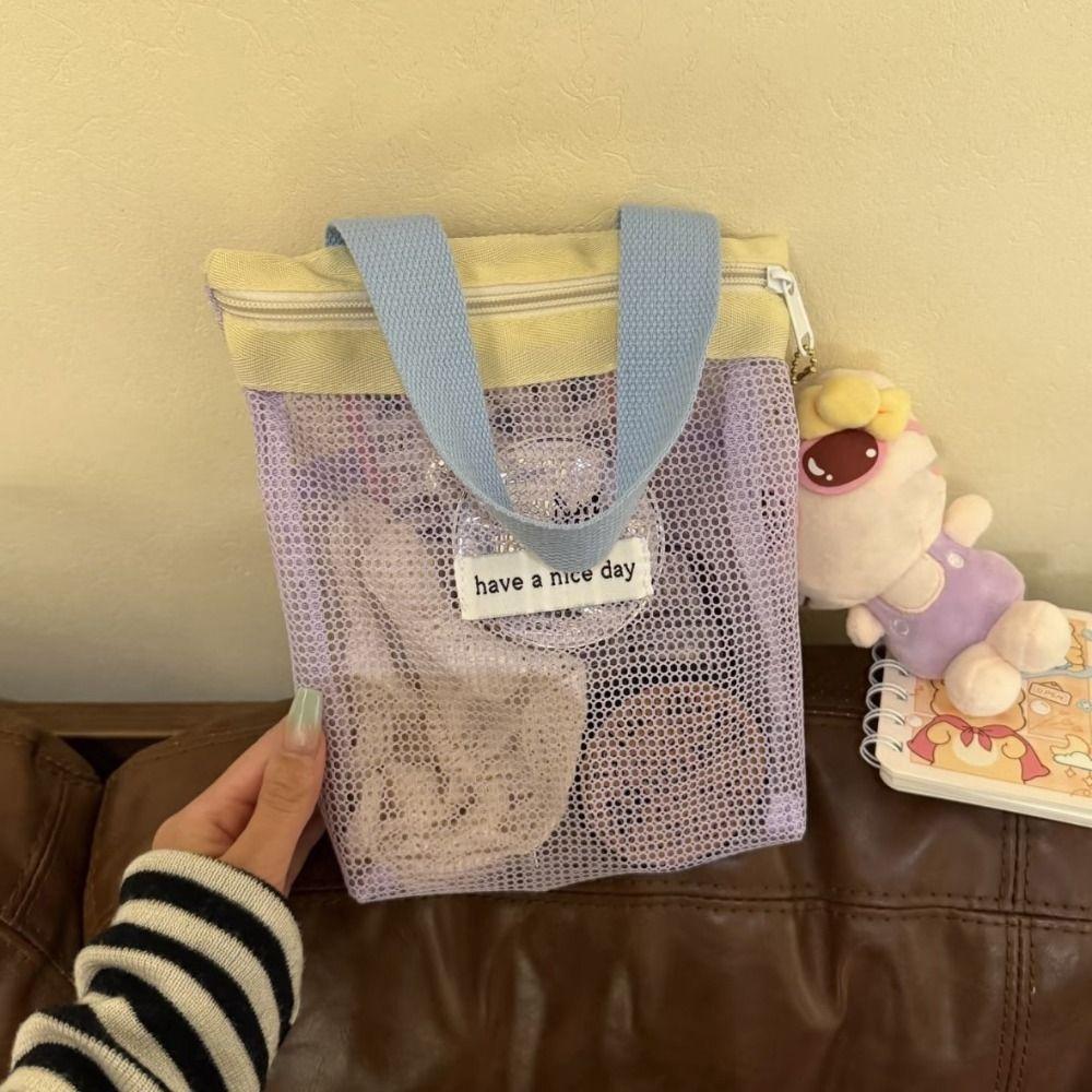 Breathable Mesh Toiletry Bag Makeup Bag Washing Handbag Simple Mesh Cosmetic Bag Girls Style 1
Breathable Mesh Toiletry Bag Makeup Bag Washing Handbag Simple Mesh Cosmetic Bag Girls Style 1