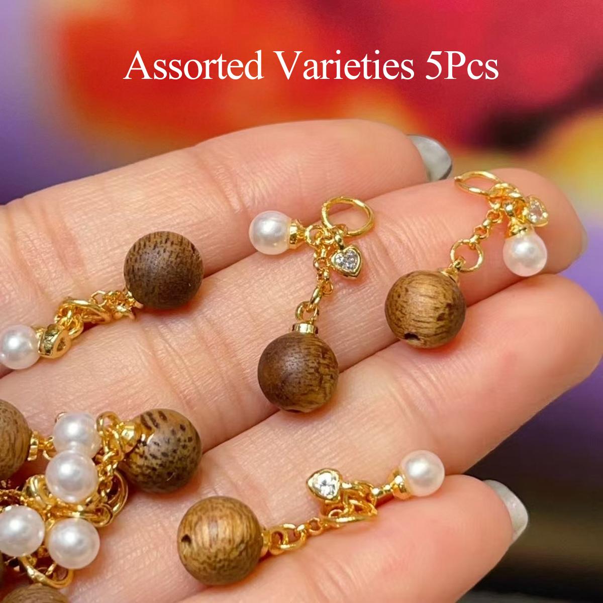 5Pcs, Kyara Agarwood-Like Wood Bead Pendants with Mother of Pearl Accents - Golden Plated DIY Jewelry Charms for Bracelet & Necklace Making 7×10mm 5Pcs/7×10mm
5Pcs, Kyara Agarwood-Like Wood Bead Pendants with Mother of Pearl Accents - Golden Plated DIY Jewelry Charms for Bracelet & Necklace Making 7×10mm 5Pcs/7×10mm