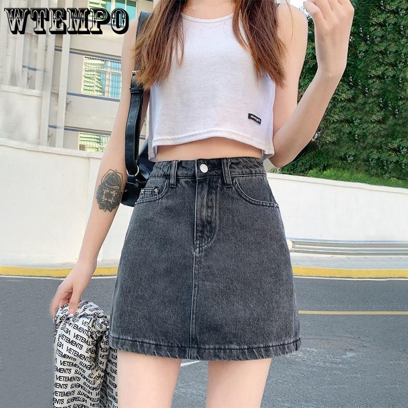 Women s Short Skirt Summer High Waist A-line Half Body Skirt Versatile Denim Skirt S чёрный
Women s Short Skirt Summer High Waist A-line Half Body Skirt Versatile Denim Skirt S чёрный