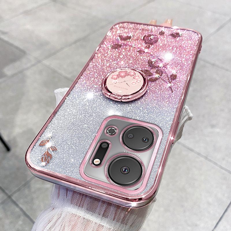 KADEM For Honor X7a 4G Rhinestone Flower TPU Cover Glitter Gradient Phone Case with Ring Kickstand Rose Gold
KADEM For Honor X7a 4G Rhinestone Flower TPU Cover Glitter Gradient Phone Case with Ring Kickstand Rose Gold