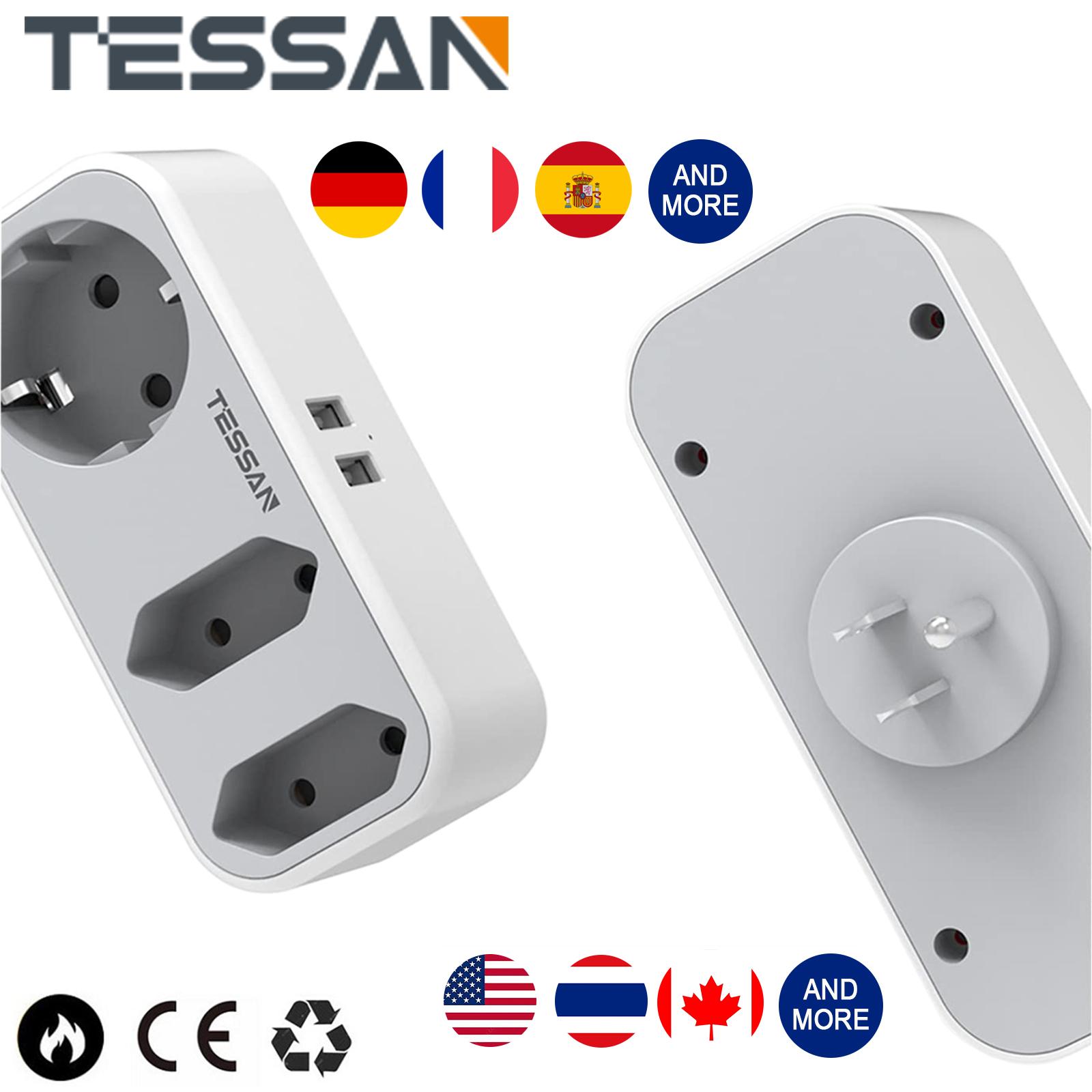 Дорожный адаптер TESSAN из ЕС в США с разъемом 1/2/3 и 2 портами USB (2,4 А), Настенное зарядное устройство с 2-контактным разъемом от Европы до 3-контактного разъема для США для путешествий и дома
Дорожный адаптер TESSAN из ЕС в США с разъемом 1/2/3 и 2 портами USB (2,4 А), Настенное зарядное устройство с 2-контактным разъемом от Европы до 3-контактного разъема для США для путешествий и дома